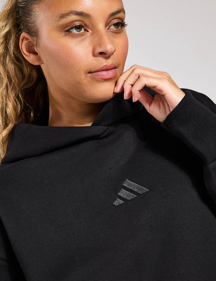 adidas ALL SZN Fleece Loose Hoodie - Blackimage3- The Sports Edit