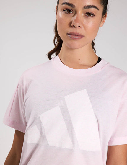 adidas Essentials Winners T-Shirt - Clear Pink/Whiteimage3- The Sports Edit