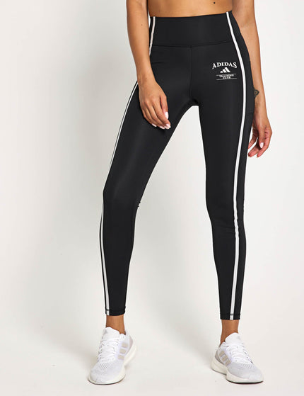 adidas Optime Heritage 7/8 Leggings - Black/Chalk Whiteimage3- The Sports Edit