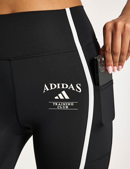 adidas Optime Heritage 7/8 Leggings - Black/Chalk Whiteimage4- The Sports Edit