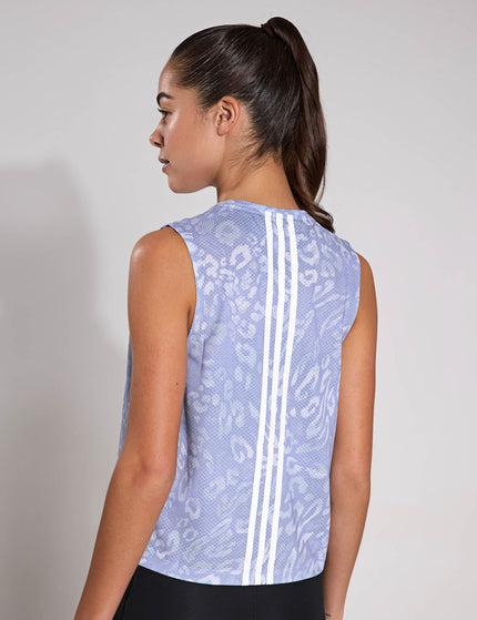 adidas Own the Run CLIMACOOL 3-Stripes Tank Top - Dash Grey/Violet Toneimage2- The Sports Edit