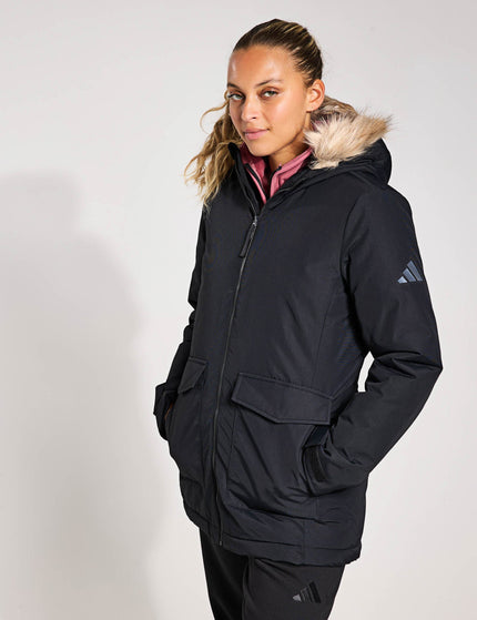 adidas Paveric Fur Parka - Blackimage3- The Sports Edit