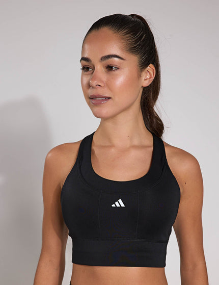 adidas Run Pocket Medium-Support Bra - Blackimage1- The Sports Edit