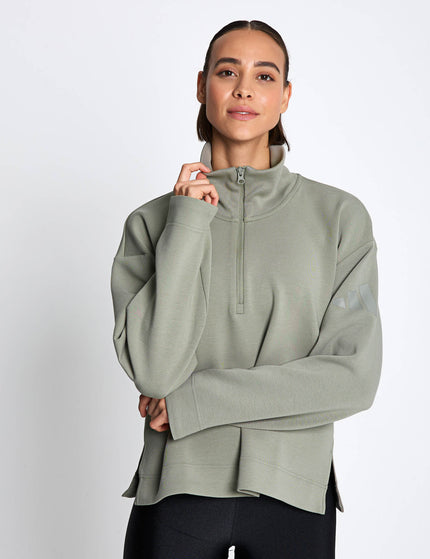 adidas Soft Lux Quarter-Zip - Silver Pebbleimages3- The Sports Edit