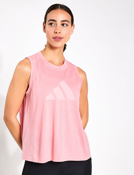 adidas Train Essentials Big Performance Logo Training Tank Top - Semi Pink Spark/Pink Sparkimage1- The Sports Edit