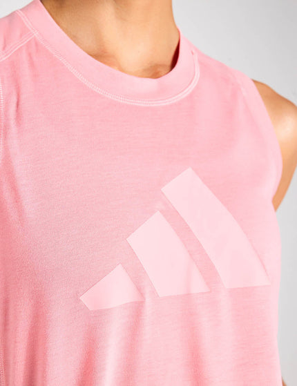 adidas Train Essentials Big Performance Logo Training Tank Top - Semi Pink Spark/Pink Sparkimage3- The Sports Edit