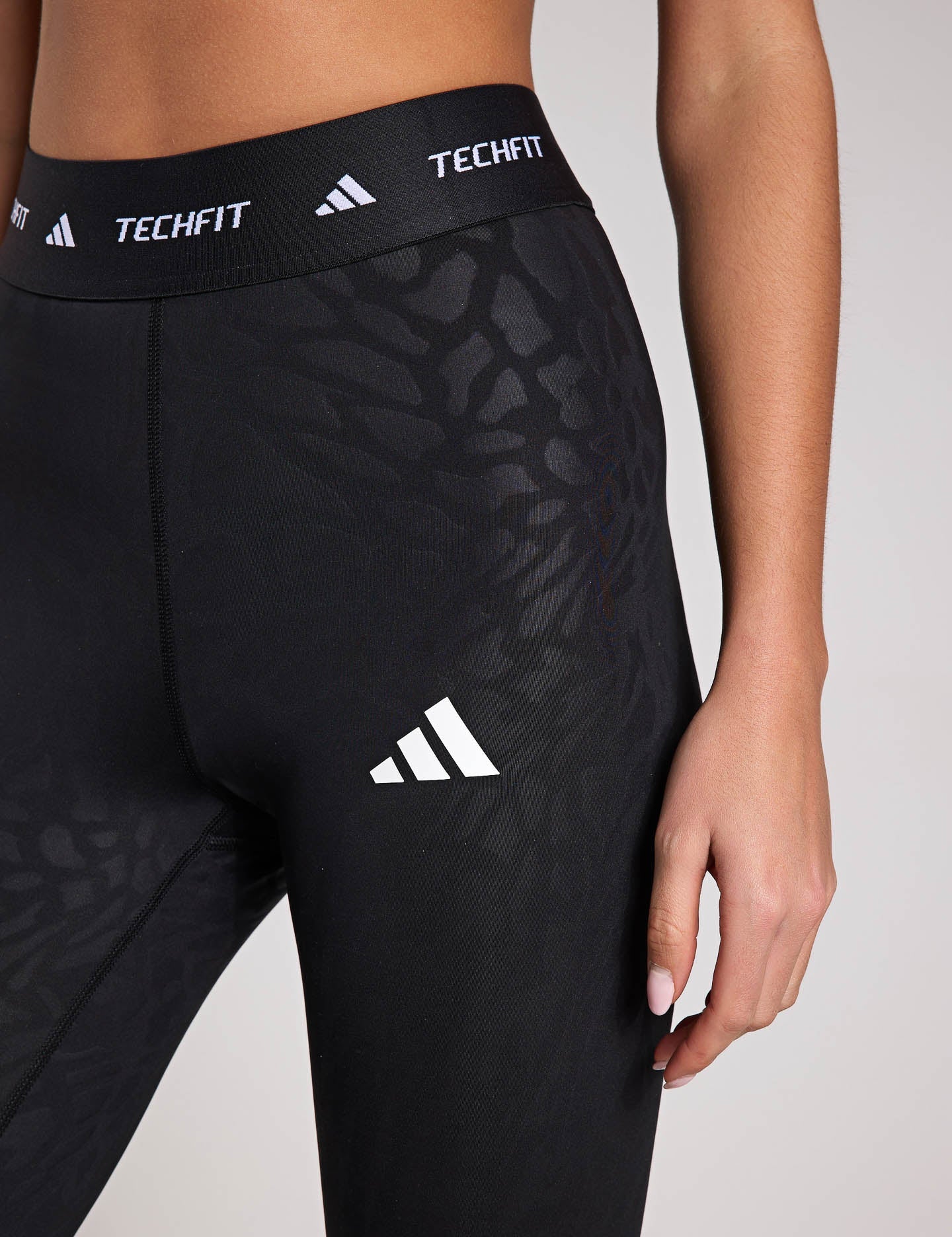 adidas | Techfit Printed 7/8 Leggings - Black | The Sports Edit