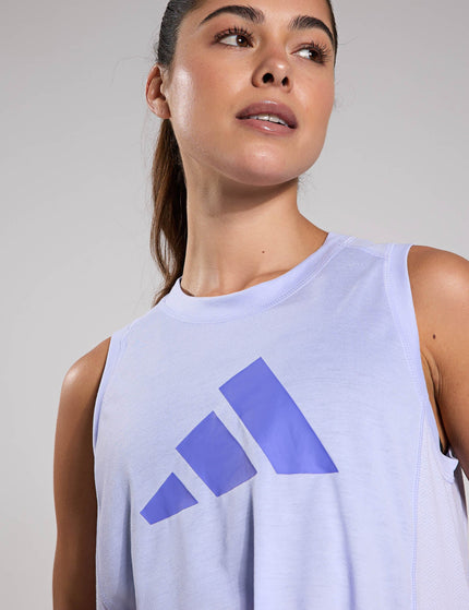 adidas Train Essentials Big Performance Logo Training Tank Top - Violet Tone/Semi Cobalt Blueimage3- The Sports Edit