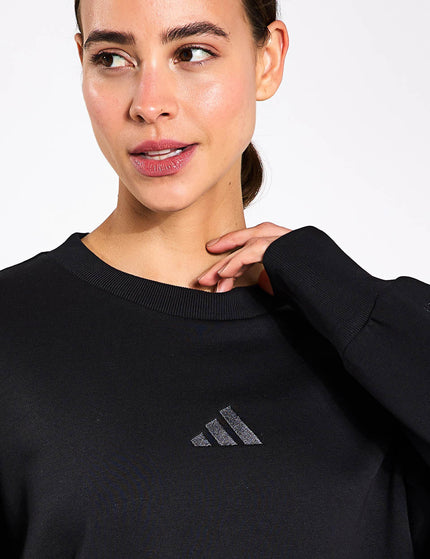 adidas ALL SZN Fleece Loose Sweatshirt - Blackimage3- The Sports Edit