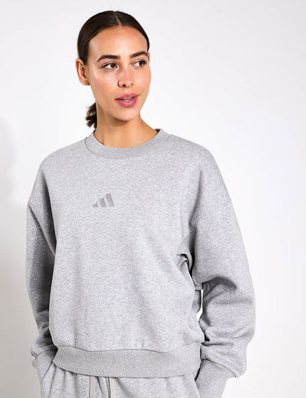 adidas ALL SZN Fleece Loose Sweatshirt - Medium Grey Heatherimage1- The Sports Edit