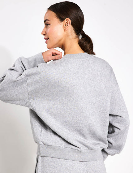 adidas ALL SZN Fleece Loose Sweatshirt - Medium Grey Heatherimage2- The Sports Edit