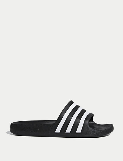 adidas Adilette Aqua Slides - Core Black/Cloud Whiteimages1- The Sports Edit
