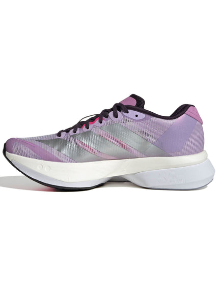 adidas Adizero Boston 13 Shoes - Powder Plum/Silver Metallic/Shock Pinkimage4- The Sports Edit