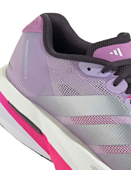 adidas Adizero Boston 13 Shoes - Powder Plum/Silver Metallic/Shock Pinkimage8- The Sports Edit