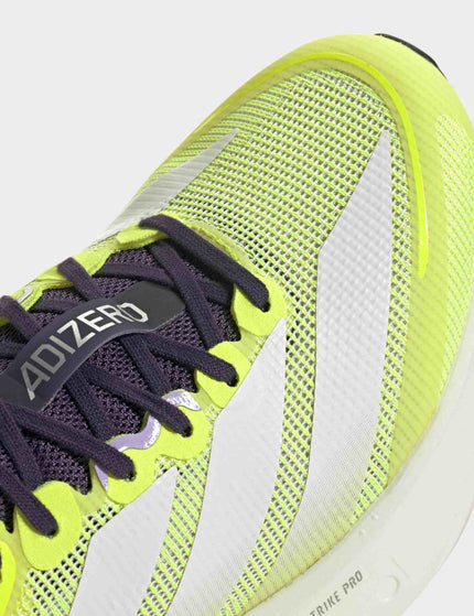 adidas Adizero Boston 13 Shoes - Solar Yellow/Cloud White/Powder Plumimages7- The Sports Edit