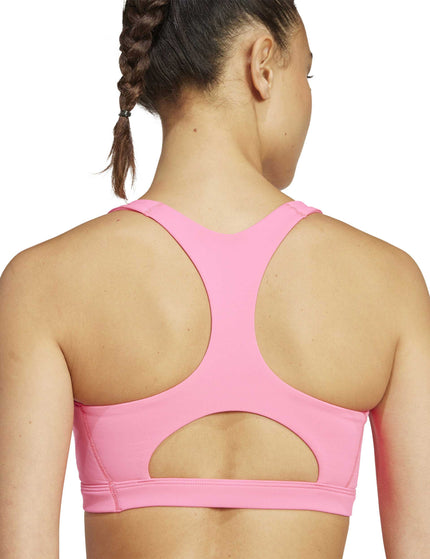 adidas Adizero Essentials Run Medium Support Bra - Lucid Pinkimage4- The Sports Edit