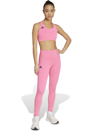 adidas Adizero Essentials Run Medium Support Bra - Lucid Pinkimage5- The Sports Edit