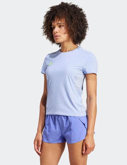 adidas Adizero Essentials Running T-Shirt - Blue Sparkimage1- The Sports Edit