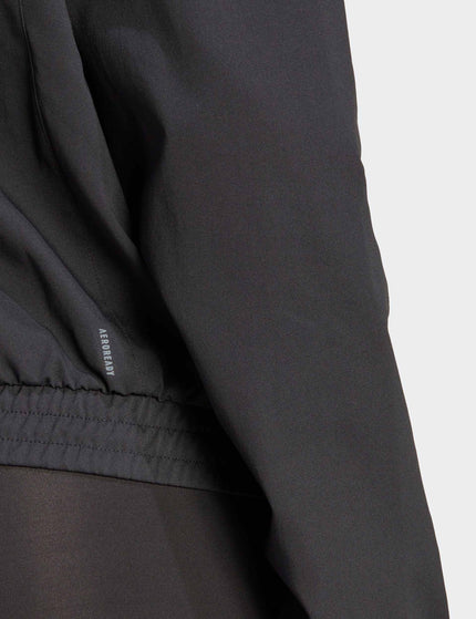adidas AEROREADY Train Essentials Woven Quarter-Zip Track Jacket - Black/Whiteimages4- The Sports Edit