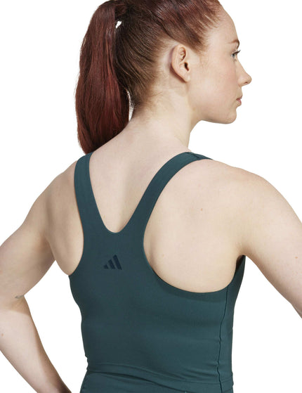 adidas All Me Medium Support Bra Tank Top - Aurora Ivyimage4- The Sports Edit