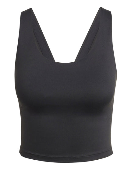 adidas All Me Medium-Support Long Line Bra Tank Top - Blackimage4- The Sports Edit