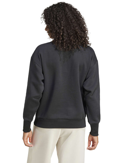 adidas ALL SZN Fleece Loose Quarter-Zip Sweatshirt - Blackimage2- The Sports Edit
