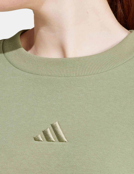 adidas ALL SZN Fleece Loose Sweatshirt - Tent Greenimages3- The Sports Edit