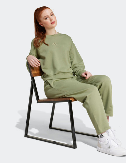 adidas ALL SZN Fleece Loose Sweatshirt - Tent Greenimages5- The Sports Edit