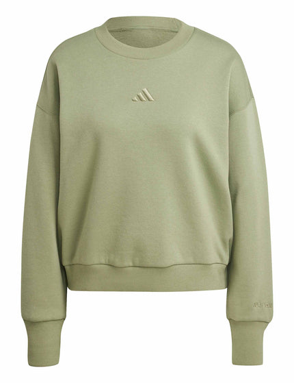 adidas ALL SZN Fleece Loose Sweatshirt - Tent Greenimages6- The Sports Edit