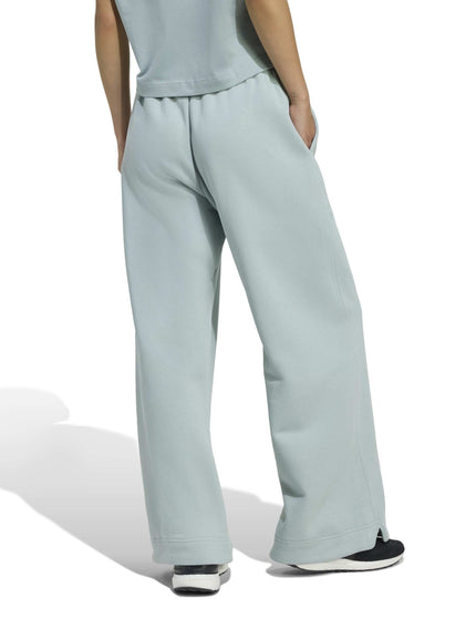 adidas ALL SZN Fleece Loose Wide-Leg Pants - Wonder Sageimages2- The Sports Edit