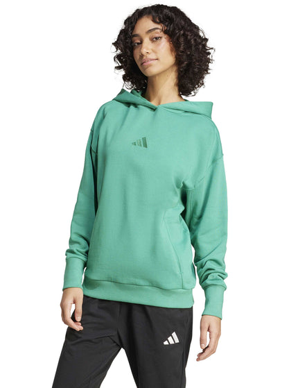 adidas ALL SZN French Terry Loose Hoodie - Semi Court Greenimage1- The Sports Edit