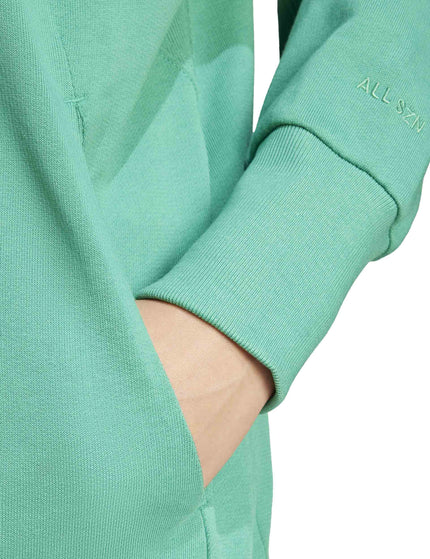 adidas ALL SZN French Terry Loose Hoodie - Semi Court Greenimage4- The Sports Edit