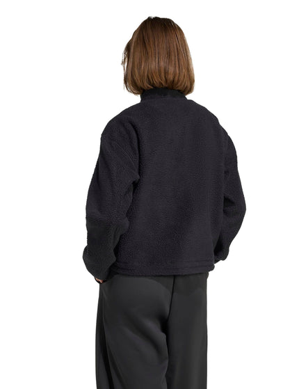 adidas City Tech High Pile Fleece Half-Zip Jacket - Blackimage2- The Sports Edit