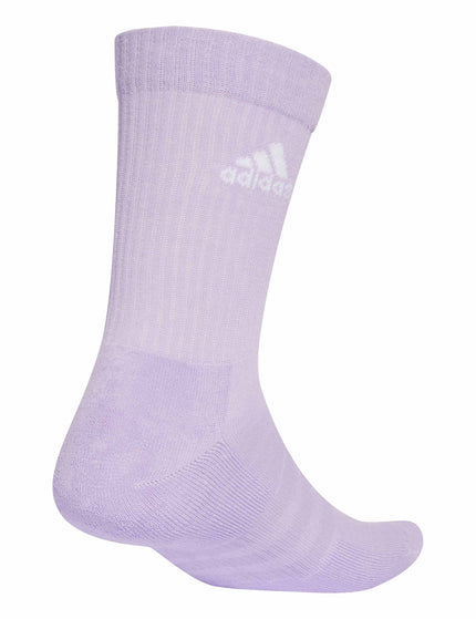 adidas Cushioned Crew Socks 3 Pairs - Powder Plum/White/Halo Mintimage3- The Sports Edit