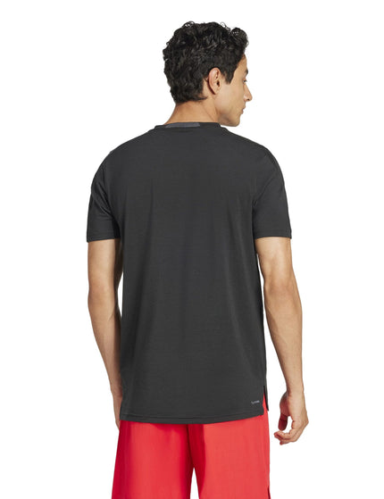 adidas Designed 4 Training 3-Stripes Tee - Black/Blackimages2- The Sports Edit