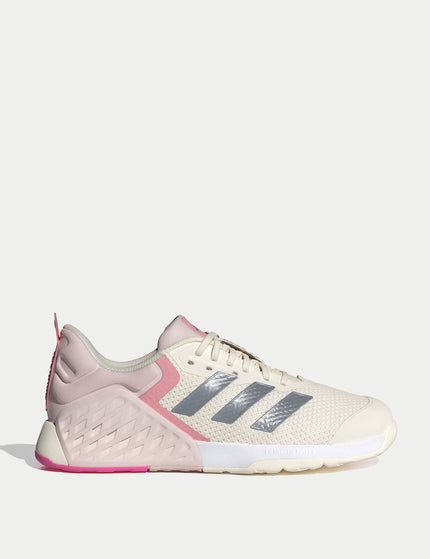 adidas Dropset 3 Shoes - Chalk White/Iron Metallic/Semi Pink Sparkimage1- The Sports Edit