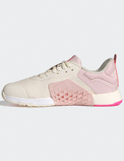 adidas Dropset 3 Shoes - Chalk White/Iron Metallic/Semi Pink Sparkimage4- The Sports Edit