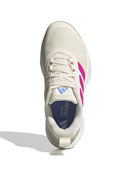adidas Dropset 3 Strength Training Shoes - Chalk White/Shock Pink/Blue Fusionimages5- The Sports Edit