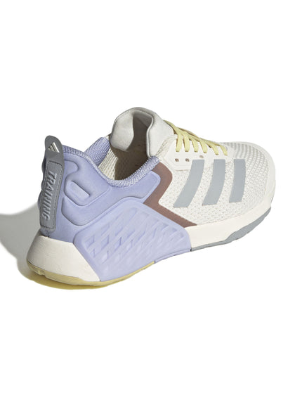 adidas Dropset 3 Strength Training Shoes - Chalk White/Halo Silver/Violet Toneimage3- The Sports Edit