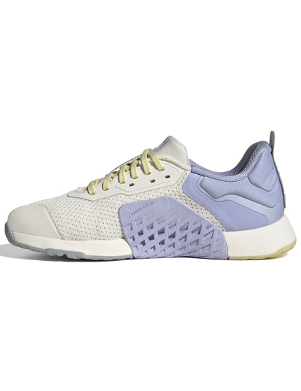adidas Dropset 3 Strength Training Shoes - Chalk White/Halo Silver/Violet Toneimage4- The Sports Edit