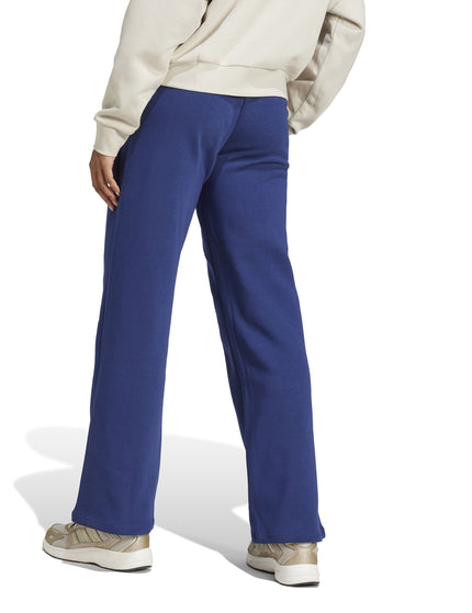 adidas Essentials Small Logo Feel Cozy Open-Hem Joggers - Dark Blue/Whiteimage2- The Sports Edit
