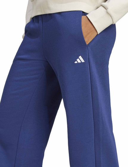 adidas Essentials Small Logo Feel Cozy Open-Hem Joggers - Dark Blue/Whiteimage3- The Sports Edit