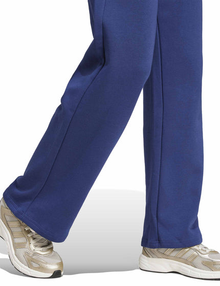adidas Essentials Small Logo Feel Cozy Open-Hem Joggers - Dark Blue/Whiteimage4- The Sports Edit