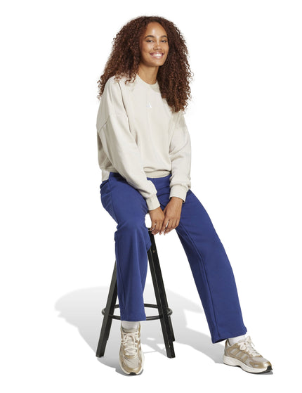 adidas Essentials Small Logo Feel Cozy Open-Hem Joggers - Dark Blue/Whiteimage5- The Sports Edit