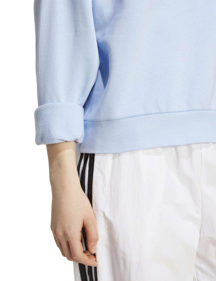 adidas Essentials Small Logo Feelcozy Sweatshirt - Glow Blue/Whiteimages4- The Sports Edit