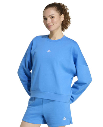 Essentials Small Logo Feelcozy Sweatshirt - Ray Blue/White