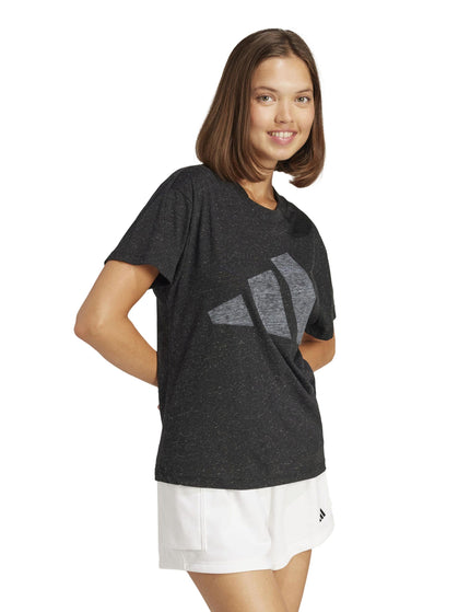 adidas Essentials Winners T-Shirt - Black/Whiteimage5- The Sports Edit