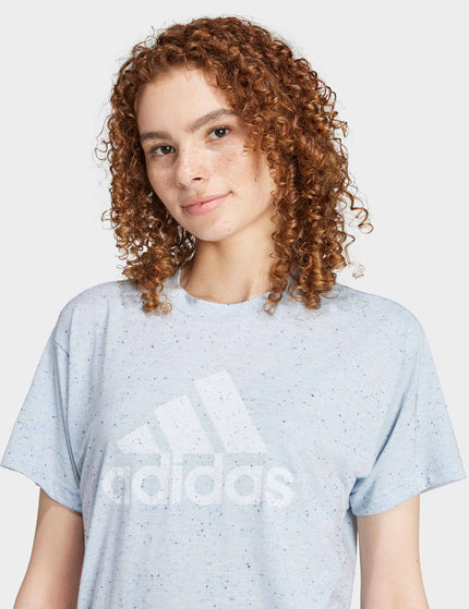 adidas Future Icons Winners 3.0 T-Shirt - Wonder Blue Melangeimage4- The Sports Edit