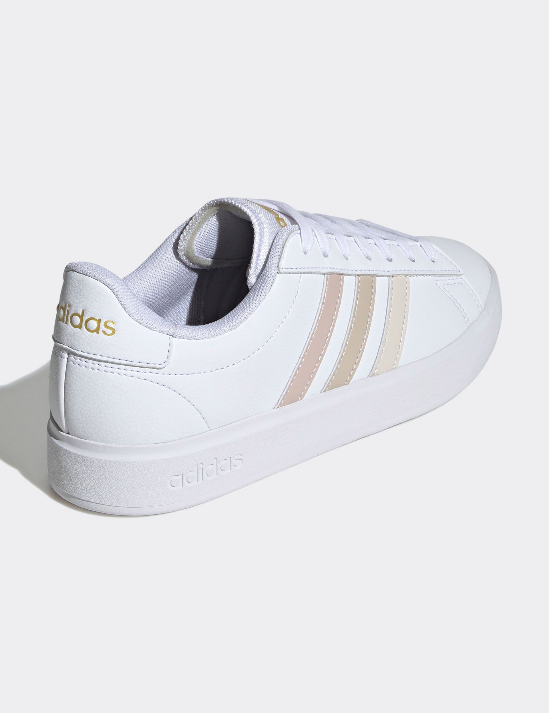 adidas | Grand Court 2.0 Shoes - White/Beige | The Sports Edit