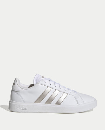 Grand Court Base 2.0 Shoes - Cloud White/Platinum Metallic